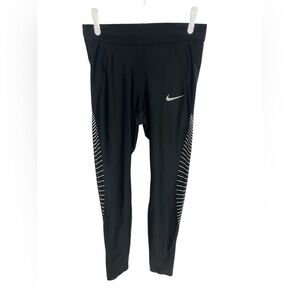 Nike Black Leggings with White Swoosh